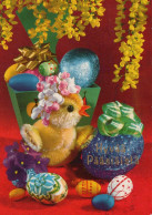 PASQUA POLLO UOVO Vintage Cartolina CPSM #PBP111.IT - Easter