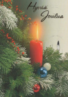 Buon Anno Natale CANDELA Vintage Cartolina CPSM #PBO038.IT - Nieuwjaar