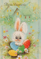 PASQUA CONIGLIO Vintage Cartolina CPSM #PBO419.IT - Pasqua
