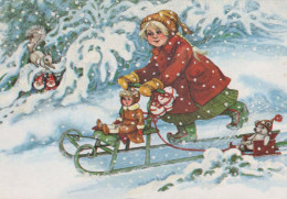 Buon Anno Natale BAMBINO Vintage Cartolina CPSM #PBM343.IT - Neujahr