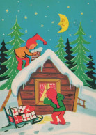 Buon Anno Natale GNOME Vintage Cartolina CPSM #PBL833.IT - Nieuwjaar