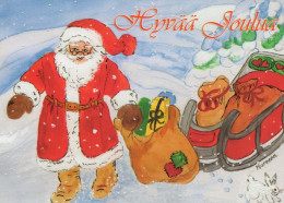 BABBO NATALE Buon Anno Natale Vintage Cartolina CPSM #PBB053.IT - Santa Claus