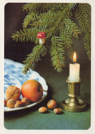 Buon Anno Natale CANDELA Vintage Cartolina CPSM #PBA795.IT - Neujahr