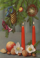 Buon Anno Natale CANDELA Vintage Cartolina CPSM #PAZ476.IT - New Year