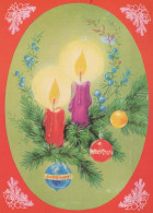 Buon Anno Natale CANDELA Vintage Cartolina CPSM #PAZ295.IT - Nieuwjaar