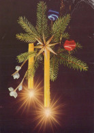 Buon Anno Natale CANDELA Vintage Cartolina CPSM #PAZ235.IT - Neujahr