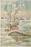 Buon Anno Natale BAMBINO Vintage Cartolina CPSM #PAY772.IT - New Year