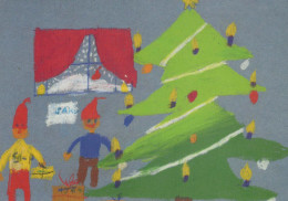 Buon Anno Natale GNOME Vintage Cartolina CPSM #PAY573.IT - Neujahr