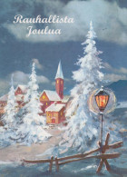 Buon Anno Natale CHIESA Vintage Cartolina CPSM #PAY375.IT - Nieuwjaar