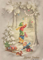 Buon Anno Natale BAMBINO Vintage Cartolina CPSM #PAW996.IT - Neujahr