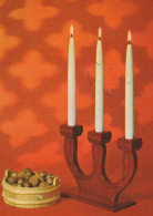 Buon Anno Natale CANDELA Vintage Cartolina CPSM #PAW240.IT - Neujahr