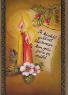 Buon Anno Natale CANDELA Vintage Cartolina CPSM #PAW120.IT - Nieuwjaar