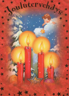 Buon Anno Natale CANDELA Vintage Cartolina CPSM #PAV877.IT - Anno Nuovo