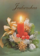 Buon Anno Natale CANDELA Vintage Cartolina CPSM #PAV453.IT - Anno Nuovo