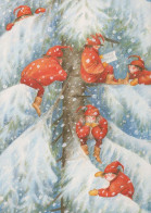Buon Anno Natale GNOME Vintage Cartolina CPSM #PAU267.IT - Anno Nuovo
