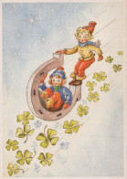 Buon Anno Natale BAMBINO CAVALLOSHOE Vintage Cartolina CPSM #PAU066.IT - Neujahr