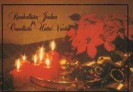 Buon Anno Natale CANDELA Vintage Cartolina CPSM #PAT697.IT - Anno Nuovo