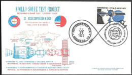 US Space Cover 1975. ASTP Apollo - Soyuz Docking Houston. Swanson - United States