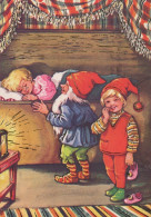 BABBO NATALE BAMBINO Natale Vintage Cartolina CPSM #PAK304.IT - Kerstman