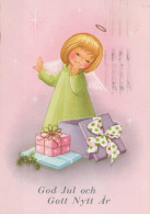 ANGELO Buon Anno Natale Vintage Cartolina CPSM #PAJ013.IT - Engel