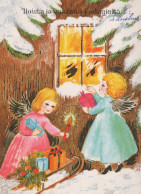 ANGELO Buon Anno Natale Vintage Cartolina CPSM #PAH948.IT - Anges