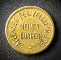 Biermarke , Allgäuer Festzeltbetriebe Heiner Burger , Gut Für 1 Liter Bier , Token - Otros & Sin Clasificación