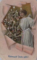 1910 ANGEL CHRISTMAS Holidays Vintage Antique Old Postcard CPA #PAG689.GB - Anges