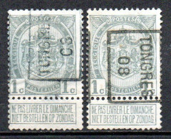 1157 Voorafstempeling Op Nr 81 - TONGRES 08 - Positie A & B - Rollo De Sellos 1900-09