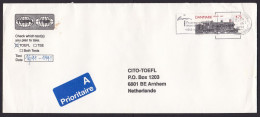 Denmark: Cover To Netherlands, 1991, 1 Stamp, Steam Locomotive, Train, Railways, A-label (minor Damage) - Briefe U. Dokumente