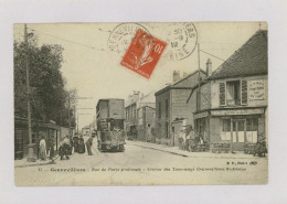 GENNEVILLIERS : Rue De Paris Prolongée, Station Des Tramways Gennevilliers-Madeleine, 1912 - Café Terminus (z4158) - Gennevilliers