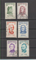 1956 N°1082 à 1087 Célébrités Oblitérés (lot 162a ) - Oblitérés