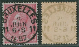 émission 1884 - N°46 Obl Simple Cercle "Bruxelles 11". Superbe - 1884-1891 Leopold II.