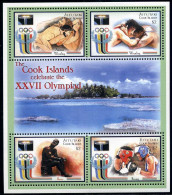 Aitutaki 531 Ad Sheet,MNH. Olympics Sydney-2000.Ancient,modern Wrestling,Boxing. - Aitutaki