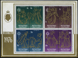 Aitutaki 142b Sheet,MNH.Michel Bl.11. Christmas 1976.Annunciation. - Aitutaki