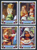 Aitutaki 474-477,478, MNH. Mi 697-700,Bl.79. Christmas 1992. Arts By Guido Reni. - Aitutaki