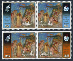 Aitutaki 382-385a Pairs,386,MNH.Mi 570-573,Bl.58. Christmas 1985.Halley's Comet. - Aitutaki