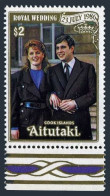 Aitutaki 397,398 Sheet, MNH. Royal Wedding 1986. Prince Andrew, Sarah Ferguson. - Aitutaki