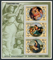 Aitutaki 318 Ac Sheet, MNH. Michel 502-504 Bl.45. Christmas-1983. Raphael. - Aitutaki