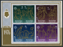 Aitutaki B18b Sheet,MNH.Michel Bl.12. Christmas 1976.Annunciation. - Aitutaki