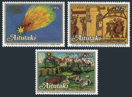 Aitutaki 387-391, MNH. Halley's Comet 1986. Chronicles By Schilling. Durer. - Aitutaki