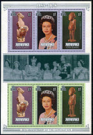 Aitutaki 166d, MNH. Michel 298-303 Bl.23. QE II Coronation 25th Ann. 1978. - Aitutaki