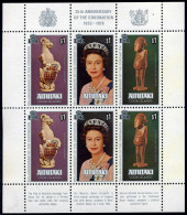 Aitutaki 166,166d Sheets,MNH.Mi 295-297,Bl.23. Queen Elizabeth II Coronation-25, - Aitutaki