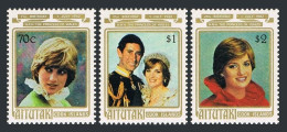Aitutaki 262-264,264a, MNH. Mi 445-447, Bl.39. Princess Diana 21st Birthday,1982 - Aitutaki