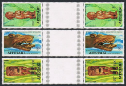 Aitutaki 160-162 Gutter,162a,MNH.James Cook In Hawaii-200.Hawaiian Wood Figurine - Aitutaki