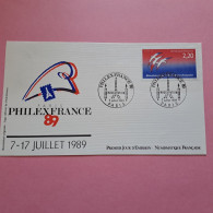 FDC - Philexfrance 1989 - Inauguration Paris 7 Juillet 1989 - 1980-1989