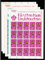 YANxx/20 LIECHTENSTEIN 1971 Michl 551/54 KLEINBOGEN ** Postfrisch SIEHE ABBILDUNG - Ongebruikt