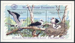 Christmas Isl 274d Sheet,MNH.Michel Bl.5-I. WWF 1990.Abbott's Booby.WORLD STAMP. - Christmas Island