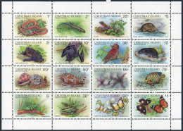 Christmas Isl 211a Pp,MNH.Wildlife 1988.Snake,Bat,Gecko,Hawk Owl,Angelfish,Shell - Christmas Island