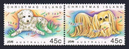 Christmas Isl 358-359a,359c,MNH.Michel 392-393,Bl.8. Lunar Year Of The Dog,1994. - Christmas Island