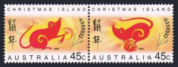 Christmas Isl 376-377a, 377b, MNH. Mi 415-416,Bl.10. Lunar Year Of The Rat, 1996 - Christmas Island